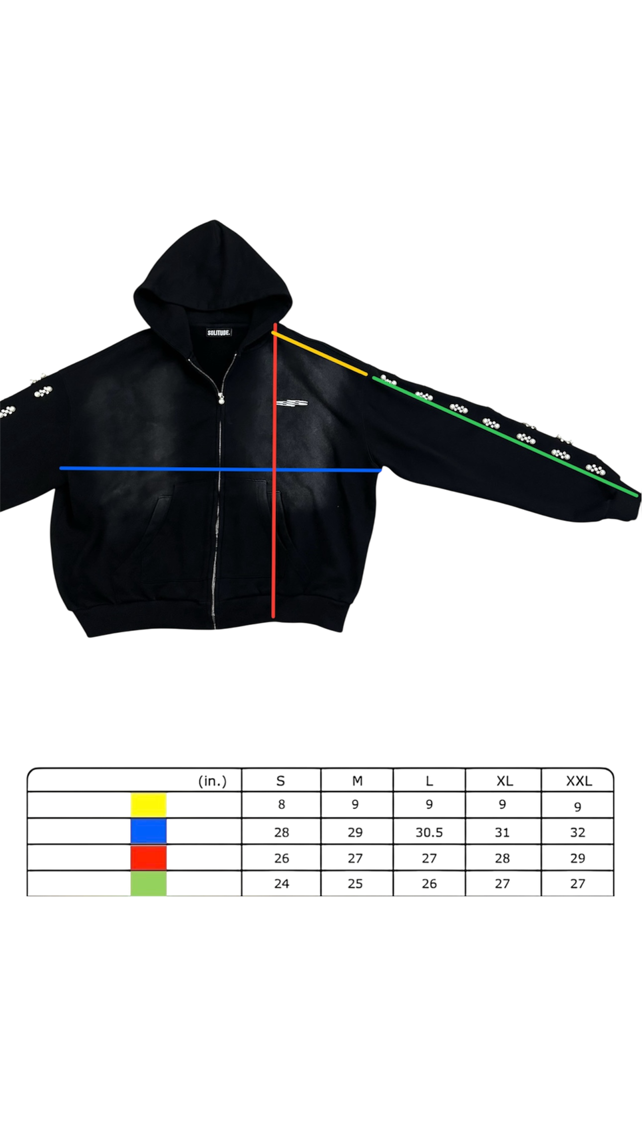 ‘INK' PEARL ZIP UP